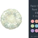 Pastel Fluffy Round Rug #14-Samtuse963