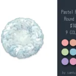 Pastel Fluffy Round Rug #14-Samtuse963