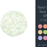Pastel Fluffy Round Rug #15-Samtuse963