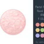 Pastel Fluffy Round Rug #16-Samtuse963