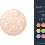 Pastel Fluffy Round Rug #16-Samtuse963