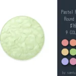 Pastel Fluffy Round Rug #16-Samtuse963