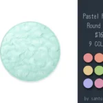Pastel Fluffy Round Rug #16-Samtuse963