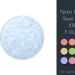 Pastel Fluffy Round Rug #16-Samtuse963