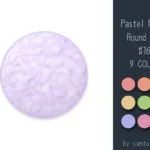 Pastel Fluffy Round Rug #16-Samtuse963