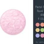 Pastel Fluffy Round Rug #16-Samtuse963