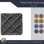 HQ Pastel Fluffy Square Dance Rug #4 Samtuse963