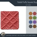 HQ Pastel Fluffy Square Dance Rug #4 Samtuse963