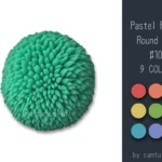 Pastel Fluffy Round Dance Rug #10 Samtuse963