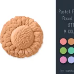 Pastel Fluffy Round Dance Rug #11 Samtuse963
