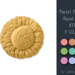 Pastel Fluffy Round Dance Rug #11 Samtuse963