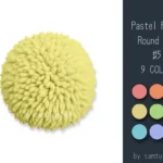Pastel Fluffy Round Dance Rug #5 Samtuse963