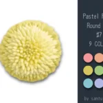 Pastel Fluffy Round Dance Rug #7 Samtuse963