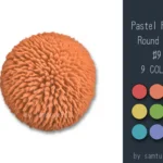 Pastel Fluffy Round Dance Rug #9 Samtuse963