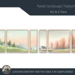 HQ Pastel Landscape Triptych #1 Sellable Extra E Samtuse963