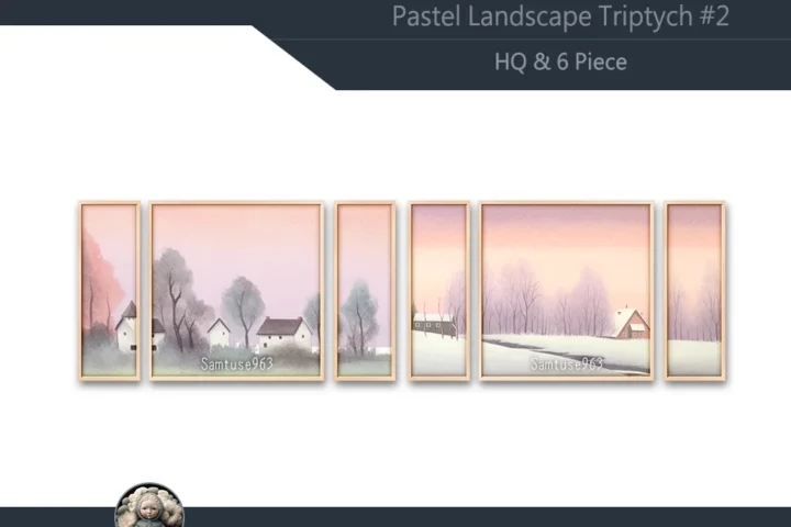 HQ Pastel Landscape Triptych #2 Sellable Extra E Samtuse963