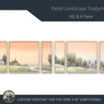 HQ Pastel Landscape Triptych #2 Sellable Extra E Samtuse963