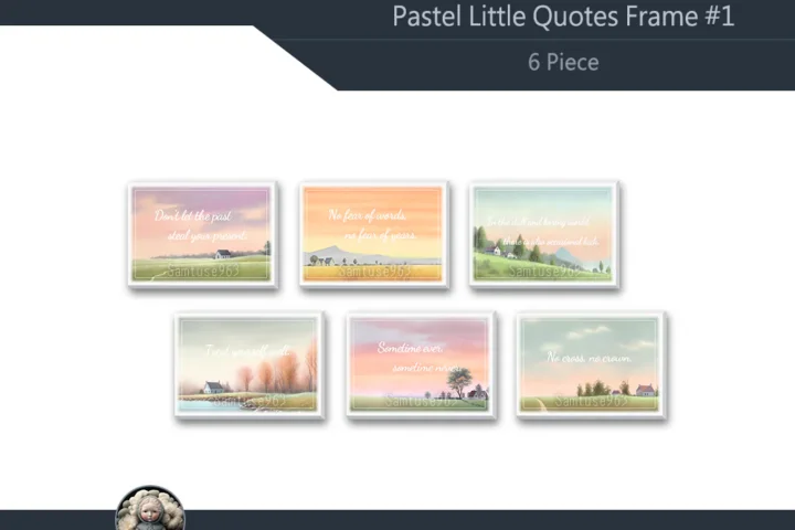 Pastel Little Quotes Frame #1 Sellable Samtuse963