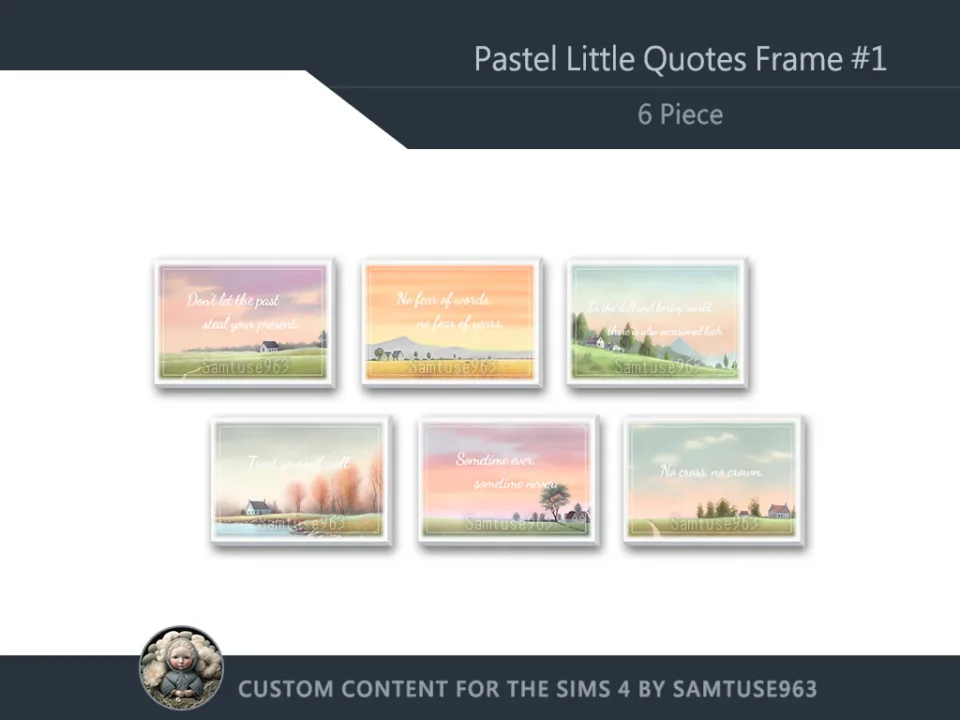 Pastel Little Quotes Frame #1 Sellable Samtuse963