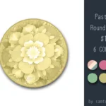 Pastel Flower Round Dance Rug #1 Samtuse963