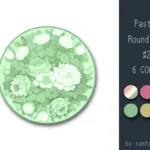 Pastel Flower Round Dance Rug #2 Samtuse963