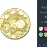 Pastel Flower Round Dance Rug #2 Samtuse963