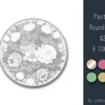 Pastel Flower Round Dance Rug #2 Samtuse963