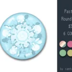 Pastel Flower Round Dance Rug #3 Samtuse963
