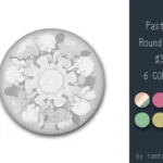 Pastel Flower Round Dance Rug #3 Samtuse963