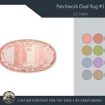 Patchwork Oval Dance Rug #1 Samtuse963