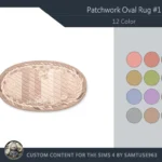 Patchwork Oval Dance Rug #1 Samtuse963
