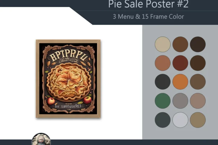 Pie Sale Poster Frame #2 Samtuse963