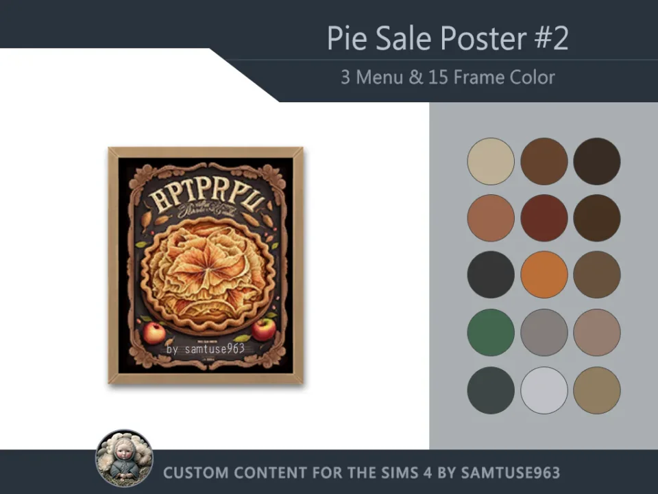Pie Sale Poster Frame #2 Samtuse963