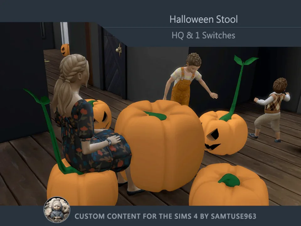 Halloween Pumpkin Stool Two Samtuse963