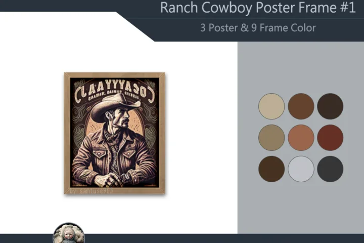 Ranch Cowboy Poster Frame #1 Samtuse963