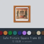 Retro Cafe Picture Square Frame #1 Samtuse963