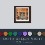 Retro Cafe Picture Square Frame #1 Samtuse963