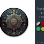 Classic Pattern Round Dance Rug #10 Samtuse963
