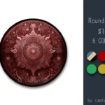Classic Pattern Round Dance Rug #10 Samtuse963