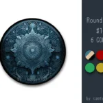 Classic Pattern Round Dance Rug #10 Samtuse963