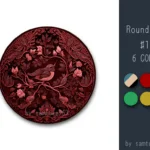 Classic Bird Round Dance Rug #11 Samtuse963