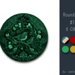 Classic Bird Round Dance Rug #11 Samtuse963