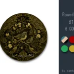 Classic Bird Round Dance Rug #11 Samtuse963