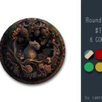 Leopard Round Dance Rug #12 Samtuse963