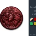Classic Bird Round Dance Rug #14 Samtuse963