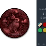 Classic Bunny Round Dance Rug #18 Samtuse963