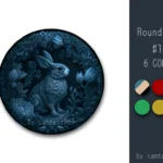 Classic Bunny Round Dance Rug #18 Samtuse963