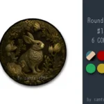 Classic Bunny Round Dance Rug #18 Samtuse963