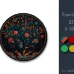 Classic Pattern Round Dance Rug #20 Samtuse963