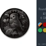 Classic Owl Round Dance Rug #22 Samtuse963